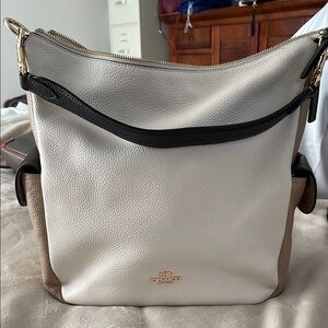 Coach Multi Color Shoulder Bag with Luxurious Pebble Leather